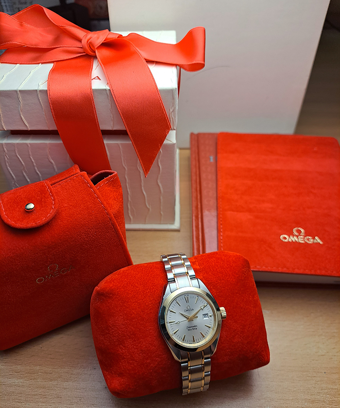 Ladies' Omega Seamaster Aqua Terra Quartz YG/SS Ref. 2377.30